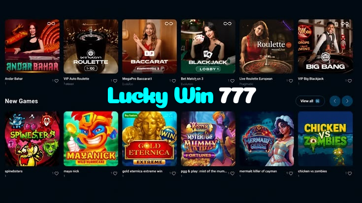 Lucky Win 777 casino presented on mobile device in Pakistan with slots and live games
